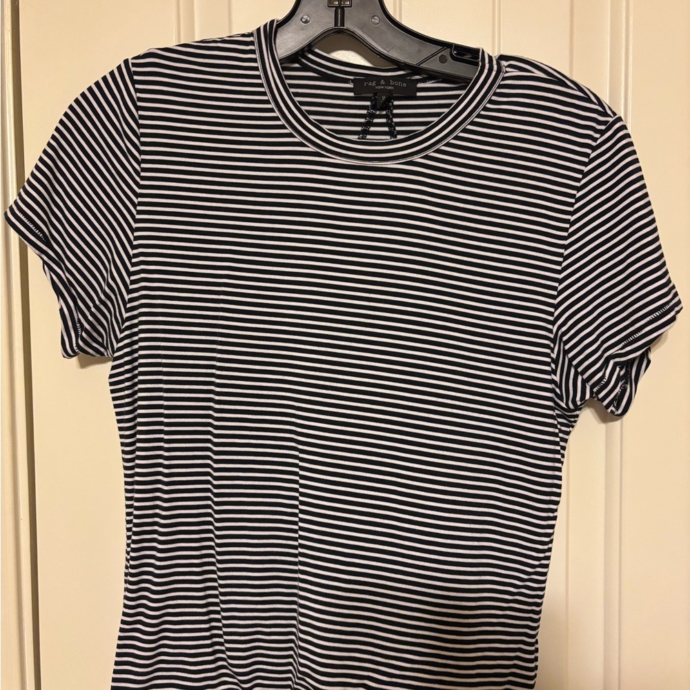 Rag & Bone Monochrome Striped Tee